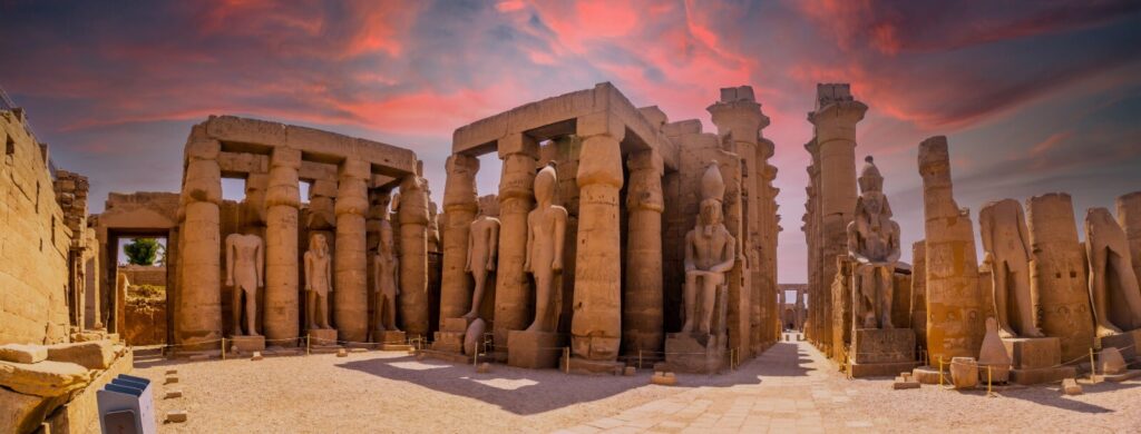 Luxor Temple columns and architecture