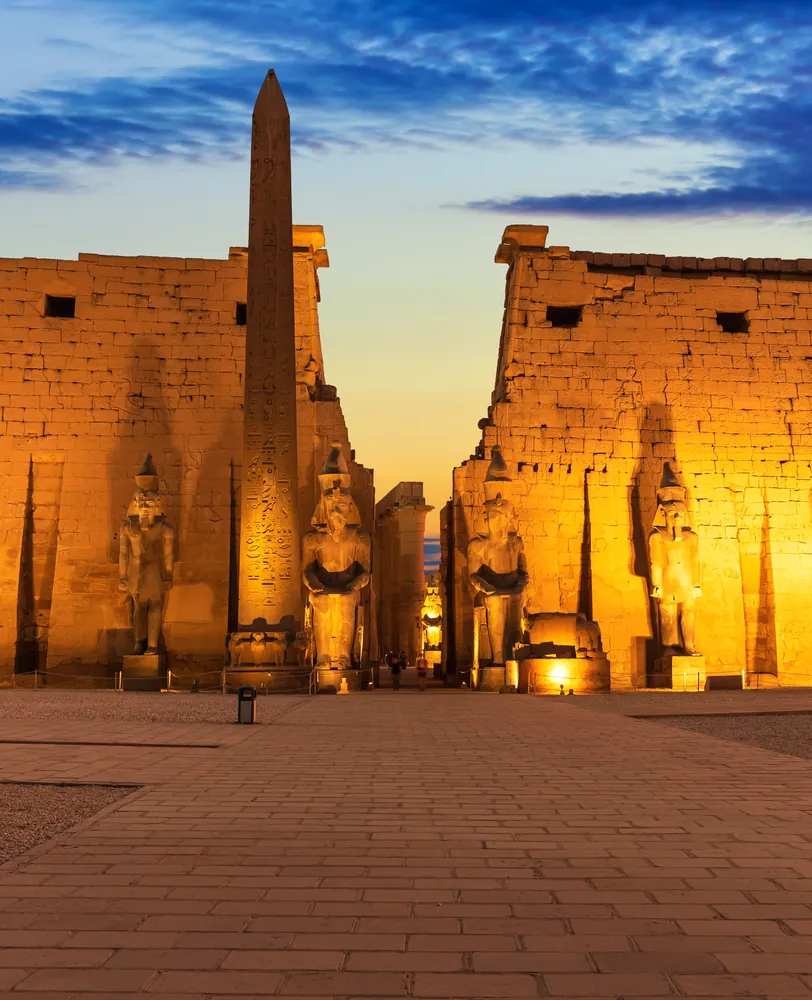 Luxor Temple at dusk